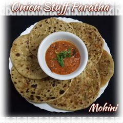 A picture of Onion Stuff Paratha.