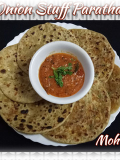 A picture of Onion Stuff Paratha.