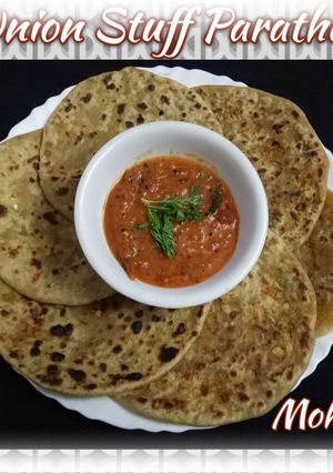 A picture of Onion Stuff Paratha.