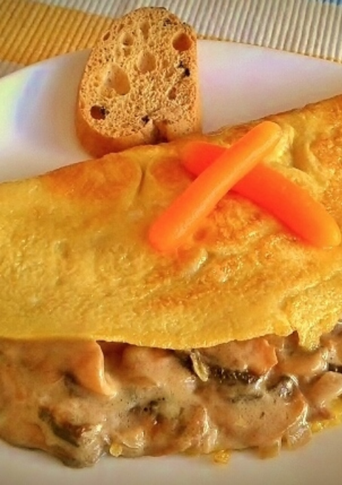 Una foto de Tortilla de champiñones al Oporto