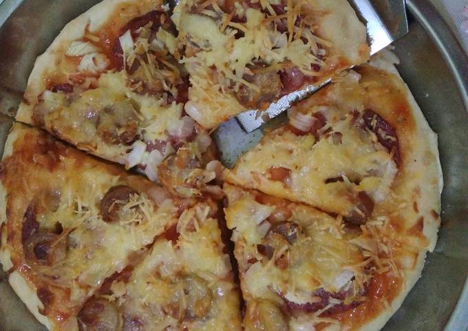 Super easy no knead pizza dough 🍕