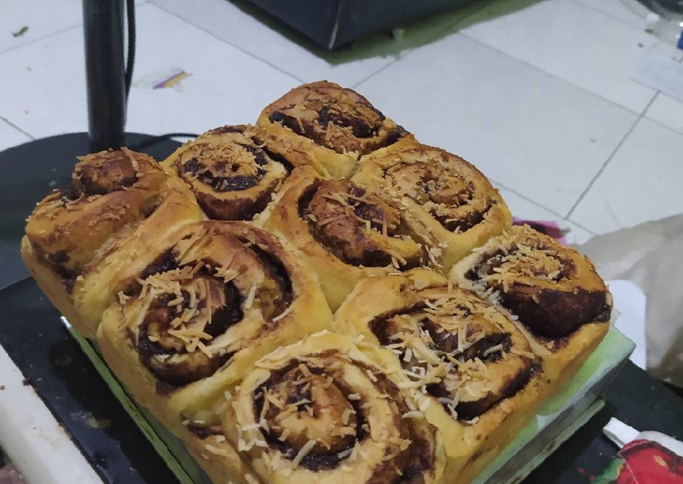 Potato roll bread dg double coklat