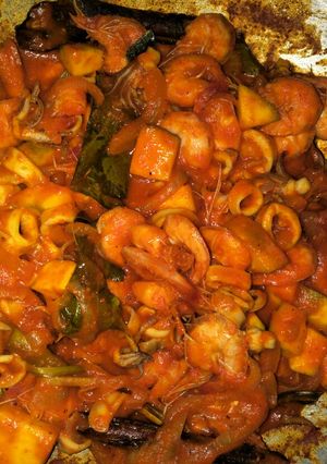 Foto resep Cumi udang asam pedas mangga muda