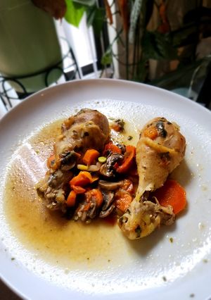 Una foto de Pollo al ron
