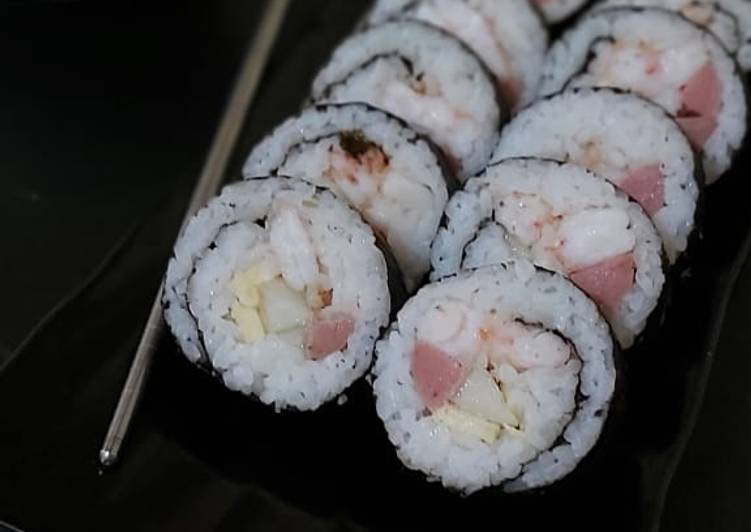 Langkah Menyiapkan Sushi ala aku, Enak