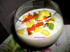 Une photo de SAUCE RAÏTA à la Mangue (sauce Indienne)
