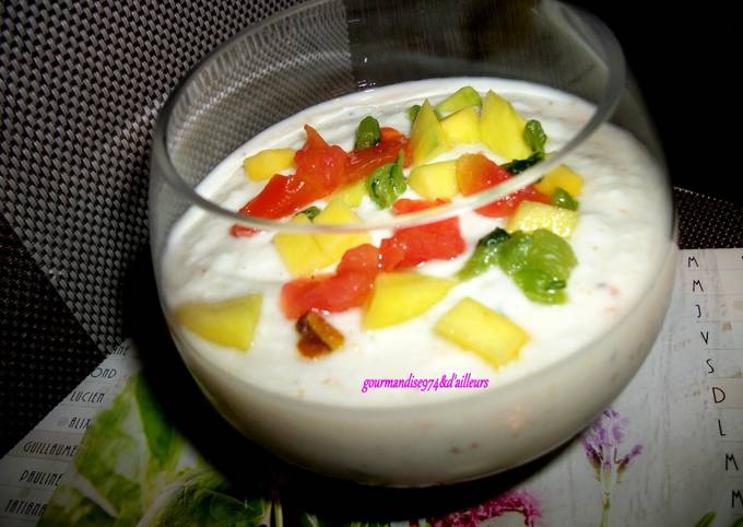 Comment préparer Parfait SAUCE RAÏTA à la Mangue (sauce Indienne)