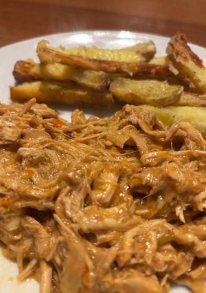 Una foto de Carne desmechada con barbacoa