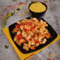 A picture of મેક્રોની ચાટ.(Macaroni Chaat Recipe in Gujarati).