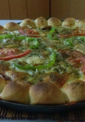 صورة لوصفة بيتزا إيطالية بكرات الجبن اللذيذة