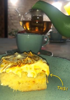 صورة لوصفة كيكة الزعفران 🧁