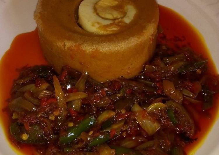 Steps to Make Award-winning Moi moi with palm oil sauce