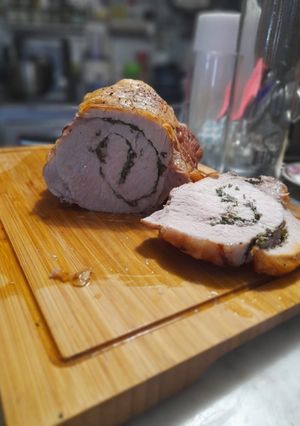 Une photo de Rôti de porc au basilic