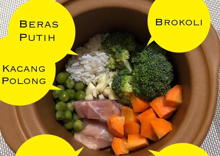 Cara Gampang Menyiapkan MPASI Bubur Ayam Wortel Brokoli Anti Gagal