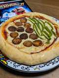 "De Volta para o Futuro" (Pizza vegana de pepperoni c/ pimentão)