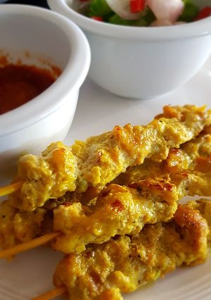 A picture of Moo Satay (Thai Pork Satay).