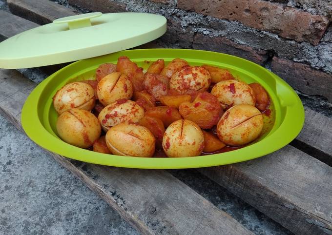 Balado Telur Kentang Instan