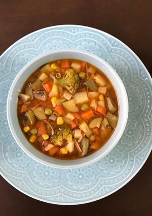 صورة لوصفة شوربة الخضار