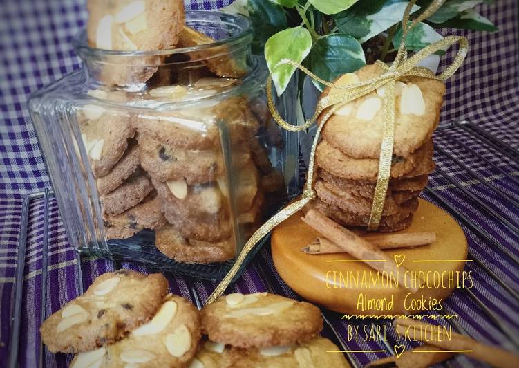 Resep Cinnamon Chocochips Almond Cookies, Enak