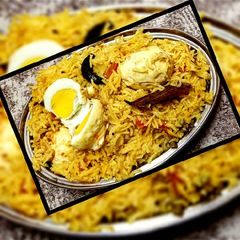 A picture of Egg biriyani.