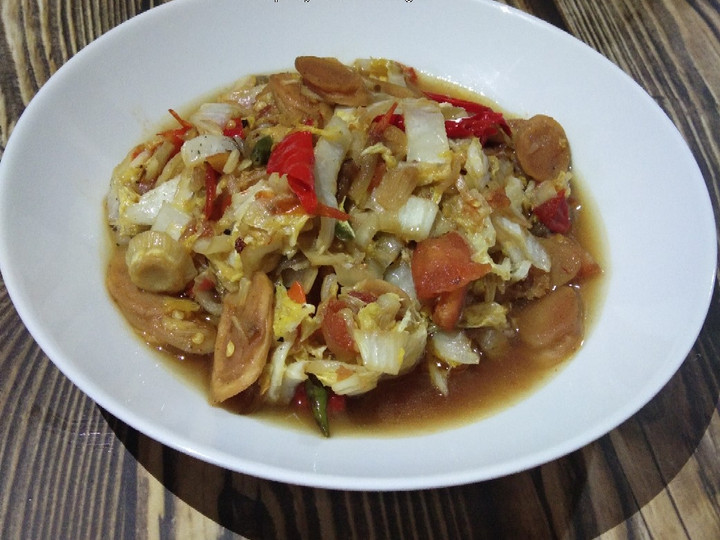 Resep Tumis Sawi Putih Bakso &amp;amp; Sosis yang Bikin Ngiler