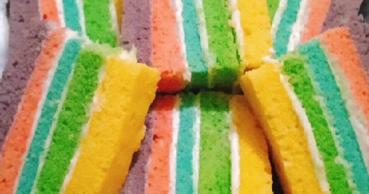 Resep Rainbow Cake Kukus Oleh Dyah Wahyu Sulistisni Cookpad