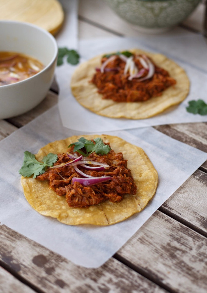 Una foto de Tacos de cochinita pibil