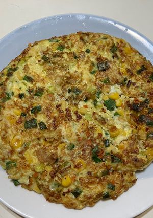 玉米粒蔥花煎蛋 的食譜成品照片