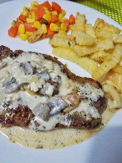 Foto resep Steak with Butter Mushroom Sauce