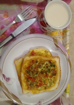 A picture of Cheese Bread Omelette.