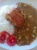 Lentejas con gallina dorada