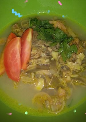 Foto resep Soto Jantung Pisang dan Daging Sapi