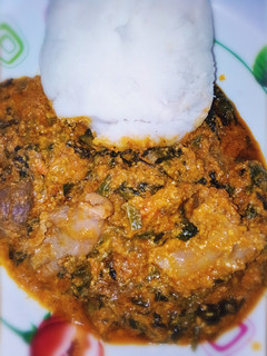 Pounded yam and egusi soup ainihin hoton girkin