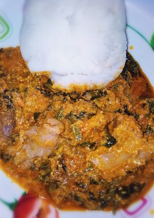 Pounded yam and egusi soup ainihin hoton girkin