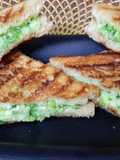 Peas Paneer Cheesy Sandwich