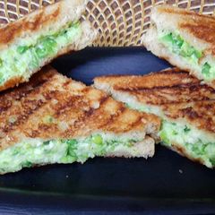 A picture of Peas Paneer Cheesy Sandwich.