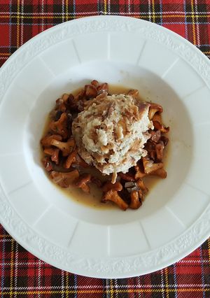 A picture of German Bread Dumplings (Semmelknödel).