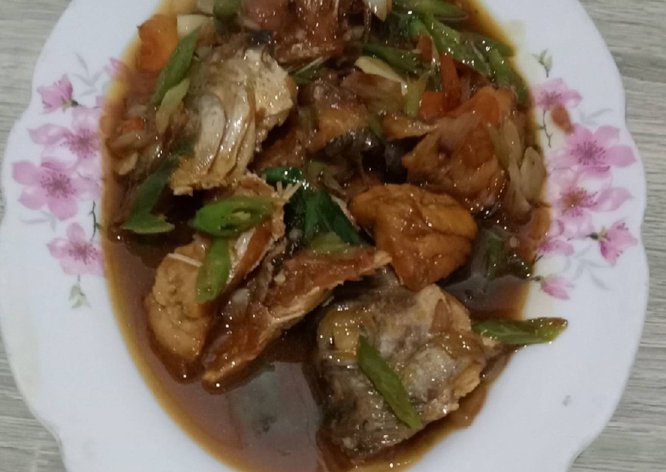 Tumis ikan asin cabe ijo