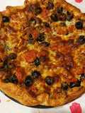 Torta salata tonno, pomodorino e olive
