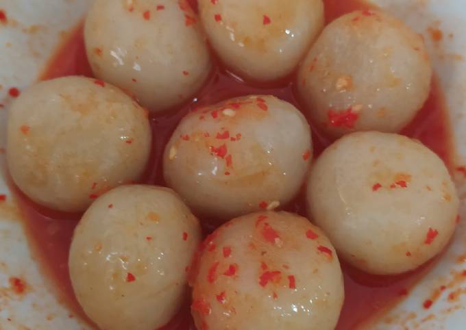 Cara Gampang Menyiapkan Cilok Cuko Merah Tauco khas Bangka yang Enak Banget