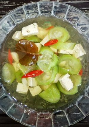 Foto resep Sayur bening oyong dan tahu