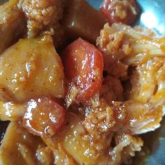 A picture of Gajar gobhi ka meetha achar.