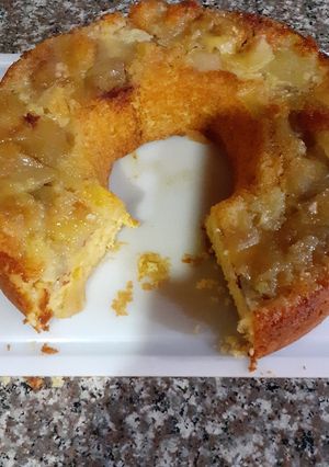 Una foto de Torta de manzana con canela