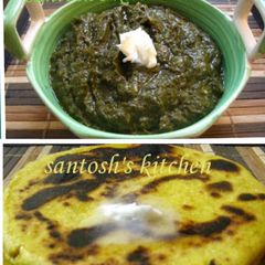 A picture of Sarso ka saag&makki ki roti.