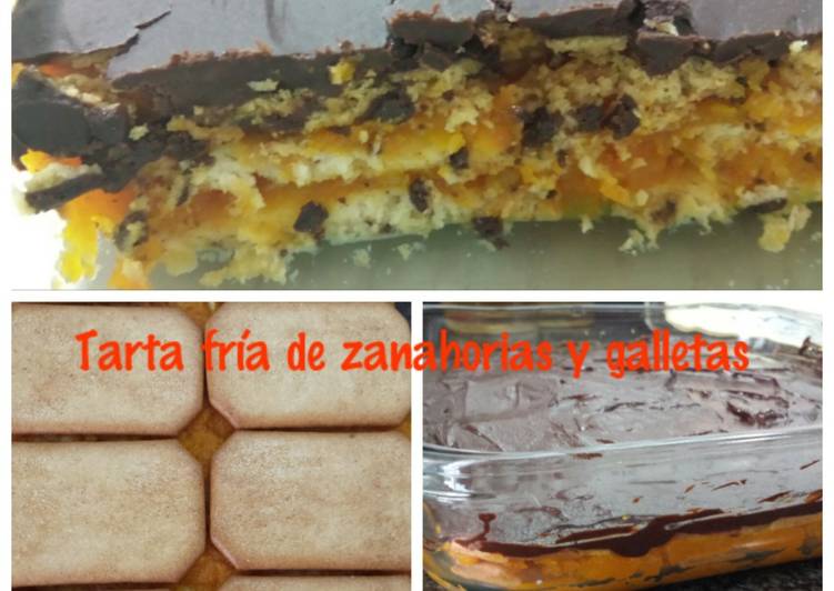 Tarta fría de zanahoria y galletas