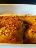 Muslos de pollo enteros al horno