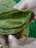 Hariyala laccha paratha (layered green flat bread)