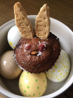 Une photo de Coeur fondant au chocolat #paques