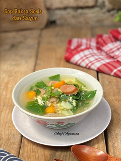 Foto resep Sop Bakso, Sosis dan Sayuran