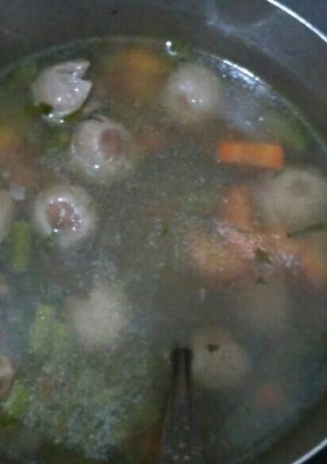 Foto resep Sop bakso kebun jeruk,wortel Dan buncis